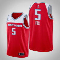 2019-20 Kings De'Aaron Fox #5 Red City Jersey