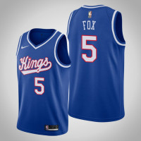 Kings 2019-20 De'Aaron Fox #5 Blue Throwback Jersey Kings 2019-20 De'Aaron Fox #5 Blue Throwback Jersey