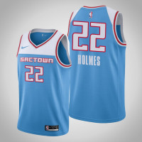 Mens Sacramento Kings Richaun Holmes #22 Blue City Jersey Mens Sacramento Kings Richaun Holmes #22 Blue City Jersey