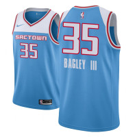 Men NBA 2018-19 Marvin Bagley III Sacramento Kings #35 City Edition Blue Jersey