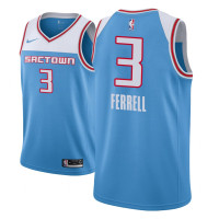 Men NBA 2018-19 Yogi Ferrell Sacramento Kings #3 City Edition Blue Jersey