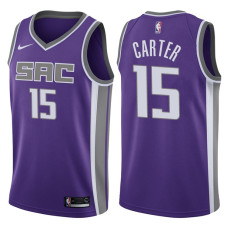 Mens 2017-18 Season Vince Carter Sacramento Kings #15 Icon Purple Swingman Jersey