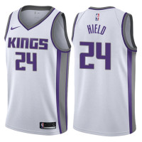 Mens 2017-18 Season Buddy Hield Sacramento Kings #24 Association White Swingman Jersey
