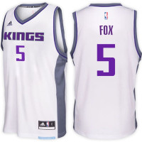 De'Aaron Fox Sacramento Kings #5 Home White New Swingman Jersey