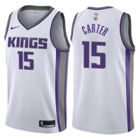 Mens 2017-18 Season Vince Carter Sacramento Kings #15 Association White Swingman Jersey