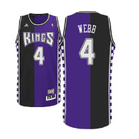Mens Spud Webb Sacramento Kings #4 1994-95 Hardwood Classic Purple Swingman Jersey