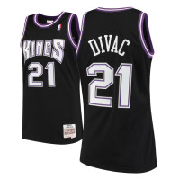 Mens Mitchell & Ness Vlade Divac Sacramento Kings #21 2000-01 Hardwood Classics Black Swingman Jersey