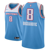 Youth NBA 2018-19 Bogdan Bogdanovic Sacramento Kings #8 City Edition Blue Jersey