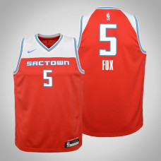 Youth De'Aaron Fox Kings #5 City Red 2020 Season Jersey Youth De'Aaron Fox Kings #5 City Red 2020 Season Jersey