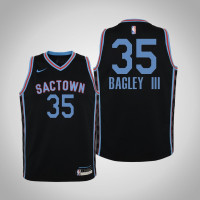 Youth Marvin Bagley III Sacramento Kings #35 City Edition Black 2021 Season Jersey