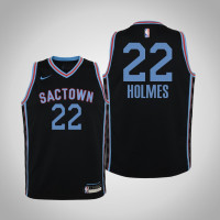 Youth Richaun Holmes Sacramento Kings #22 City Edition Black 2021 Season Jersey