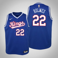 Youth Richaun Holmes Sacramento Kings #22 Hardwood Classics Royal 2020 Season Jersey