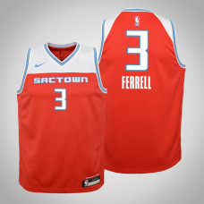 Youth Yogi Ferrell Kings #3 City Red 2020 Season Jersey